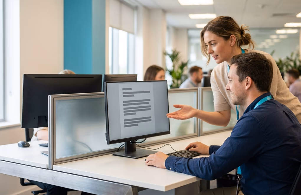 A sales team handoff from a development rep to an account executive who closes the deal