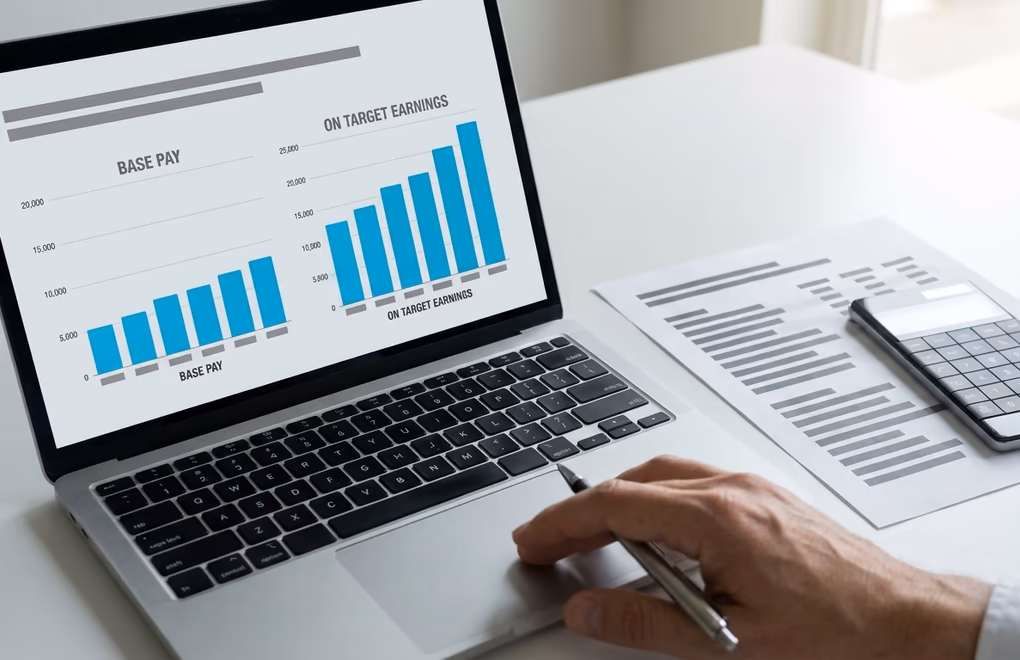 2026 salary ranges for sales development and business development reps on a compensation sheet