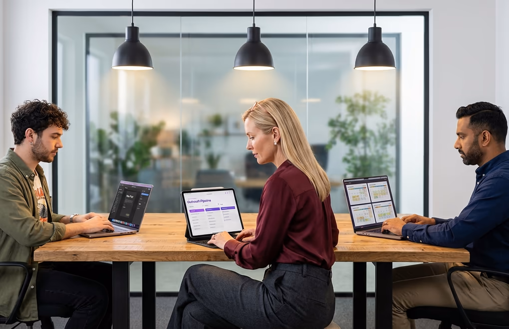 Different professional personas - creator, coach, agency manager - each pointing to their ideal LinkedIn AI tool