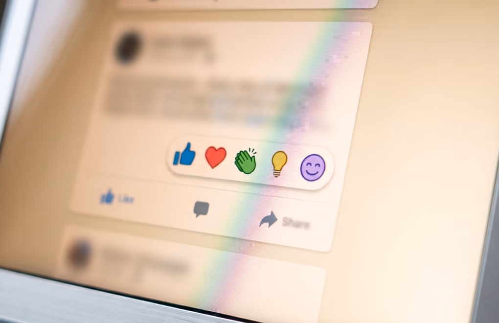 LinkedIn engagement actions including reactions comments and shares