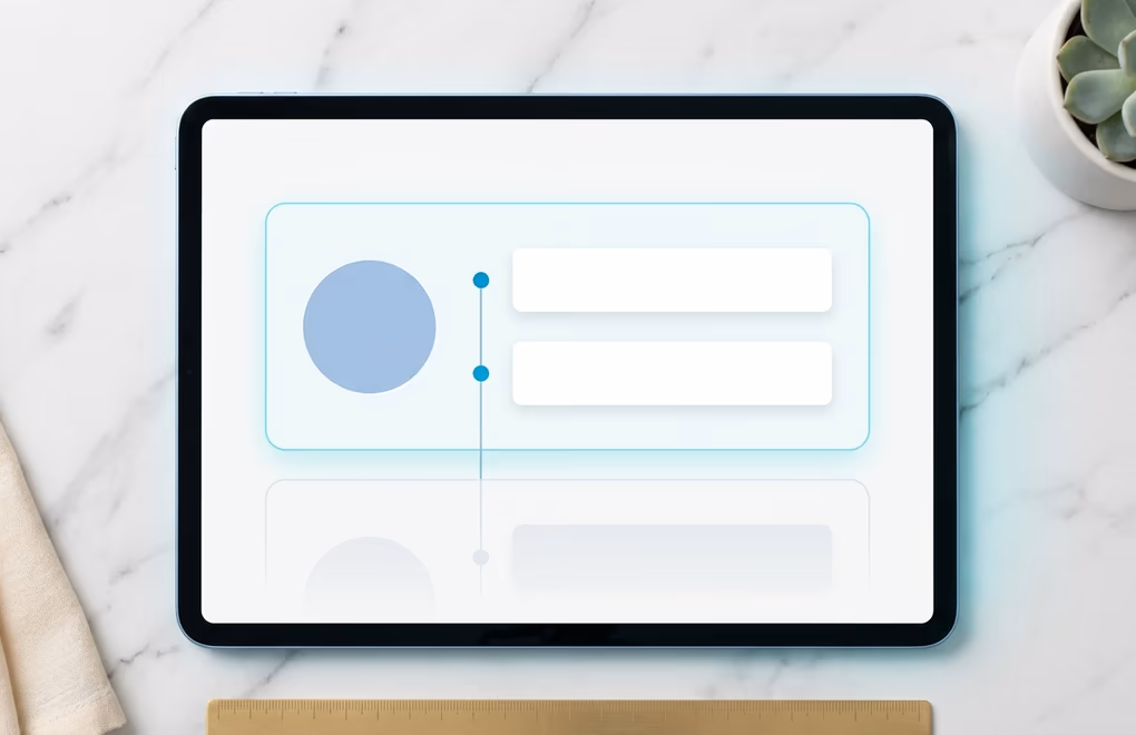 A profile experience block grouping two job titles under one company logo showing career progression