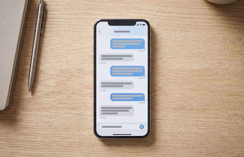 A spaced follow up sequence shown across a LinkedIn message thread on a phone