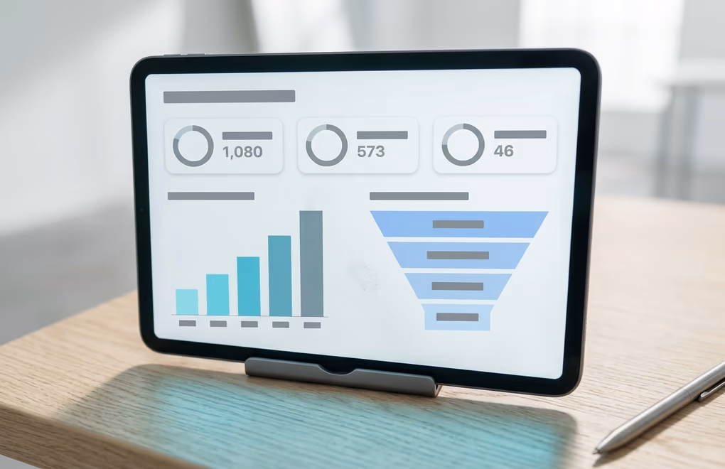 A simple dashboard tracking acceptance and reply rates for LinkedIn outreach