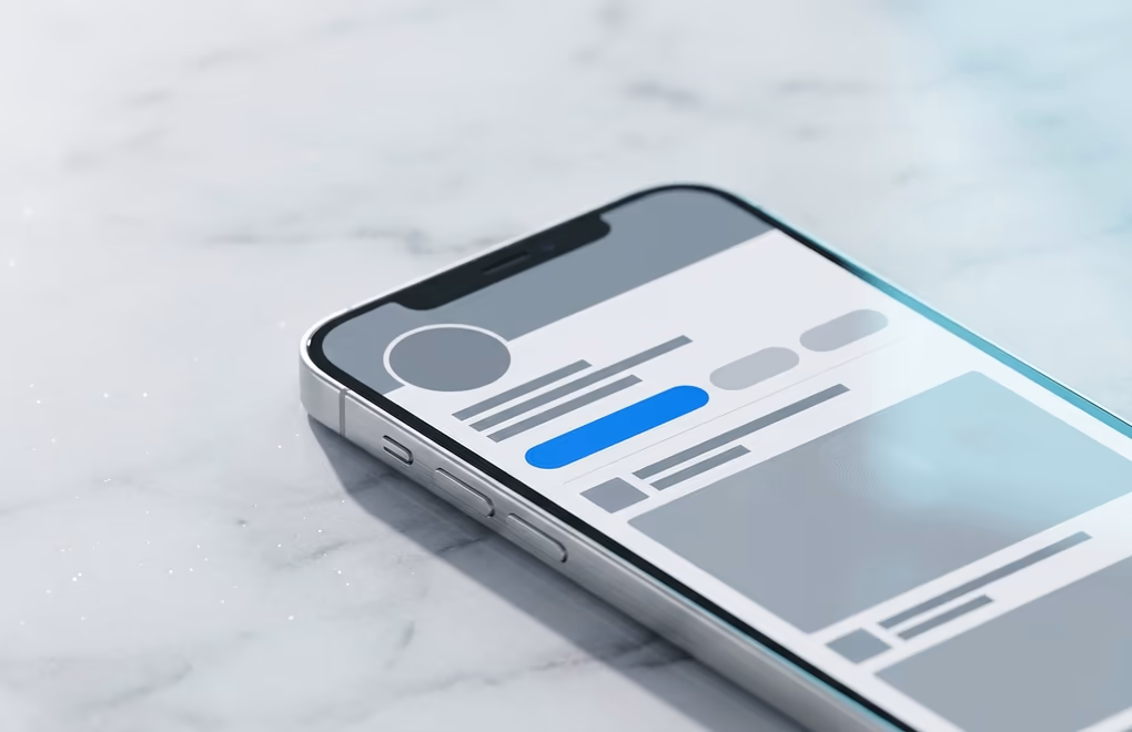 A four-step LinkedIn outreach flow from a profile to an accepted connection on a laptop