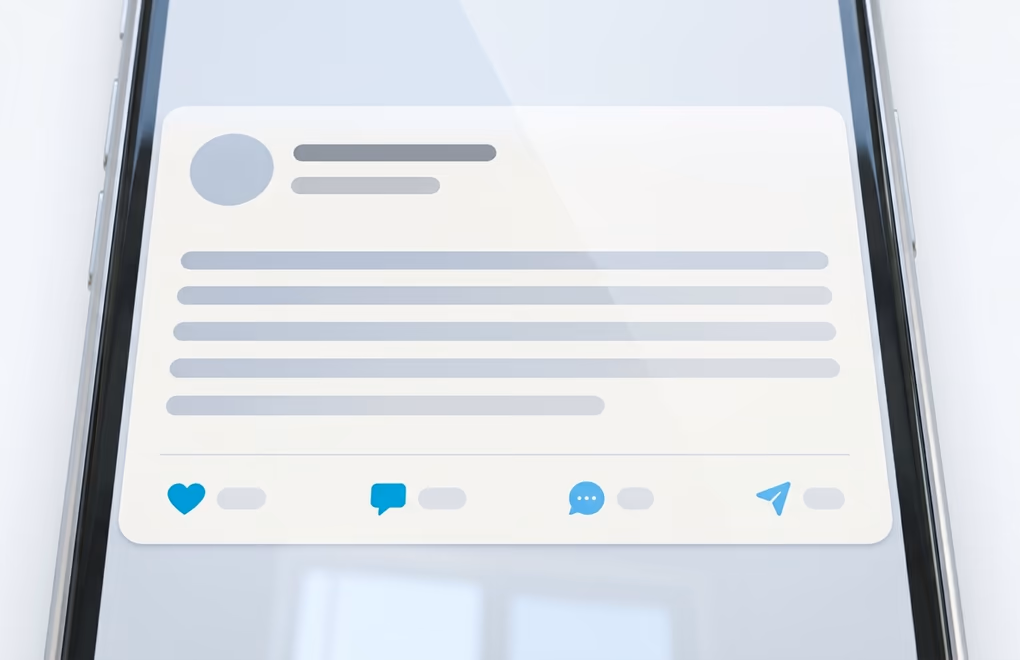 Anatomy of a LinkedIn post on a phone screen