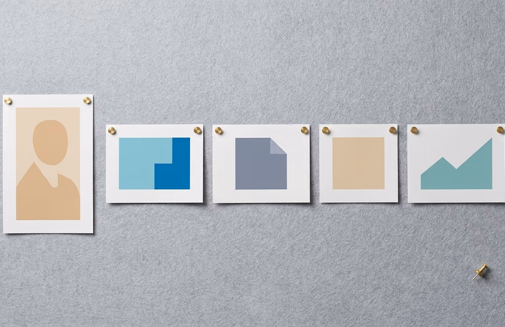 A curated featured row mixing a portfolio link, a client result, and a top post around one clear goal
