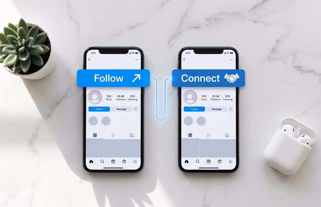 LinkedIn follow and connect relationship types