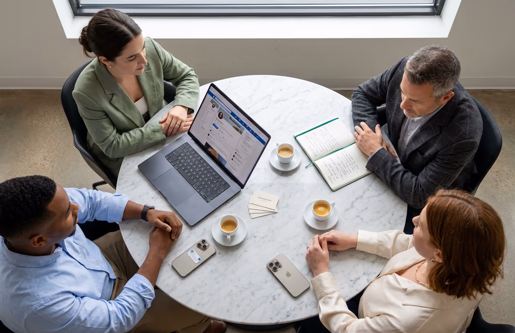 Professional networking event setting representing LinkedIn's business-focused audience for personal branding