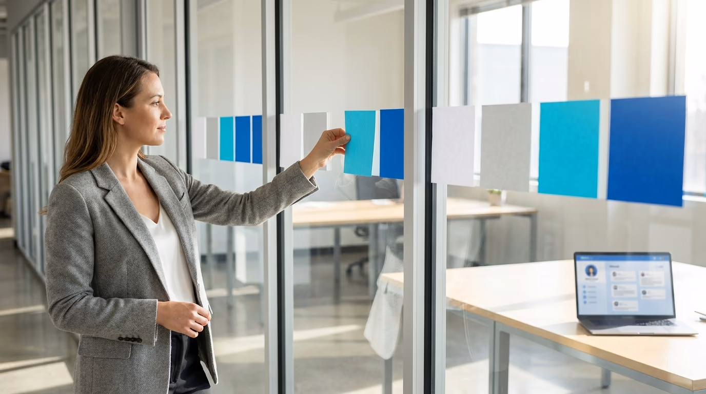 Sales cadence planned as a sequence of LinkedIn and email touches across a two week board