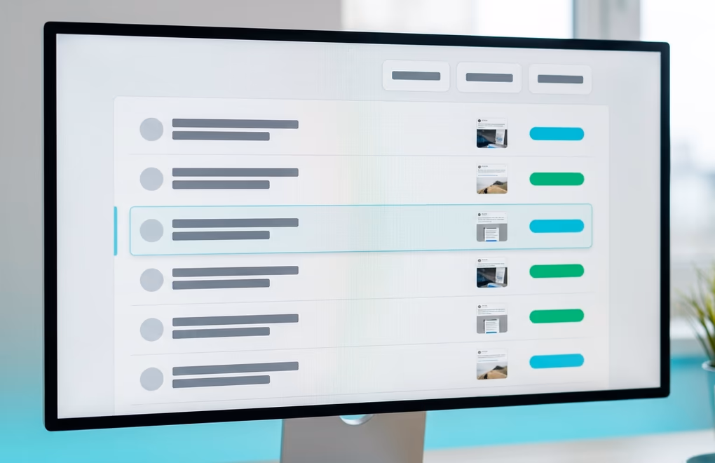 An AI prospecting agent dashboard listing sourced leads with the LinkedIn posts they came from